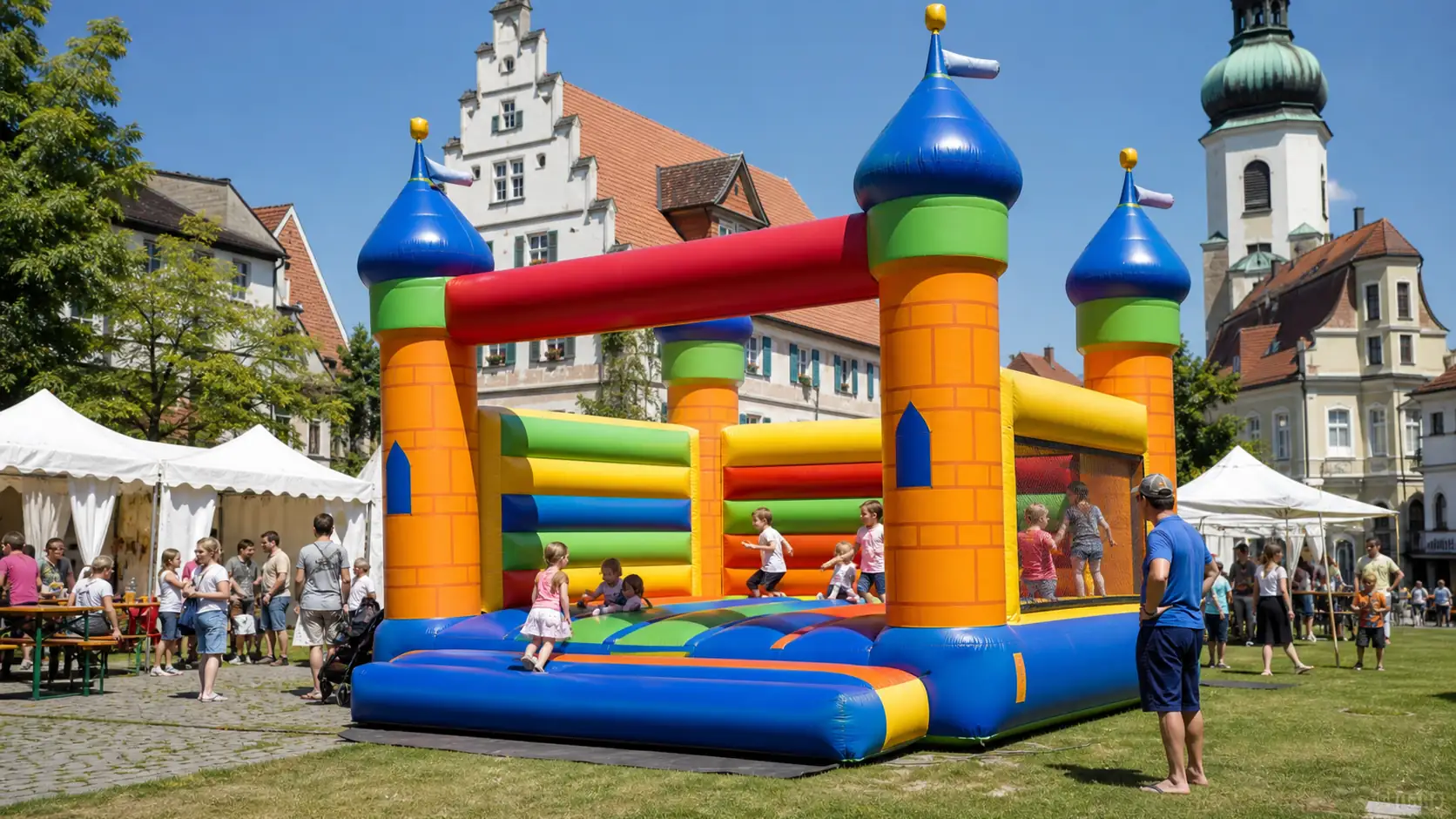 Aufblasbare Hüpfburg y Wasserpark: guía de abastecimiento para compradores DACH desde China