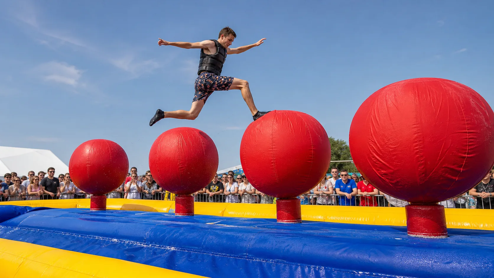 Jeux gonflables Wipeout & Big Baller : guide d'achat OEM