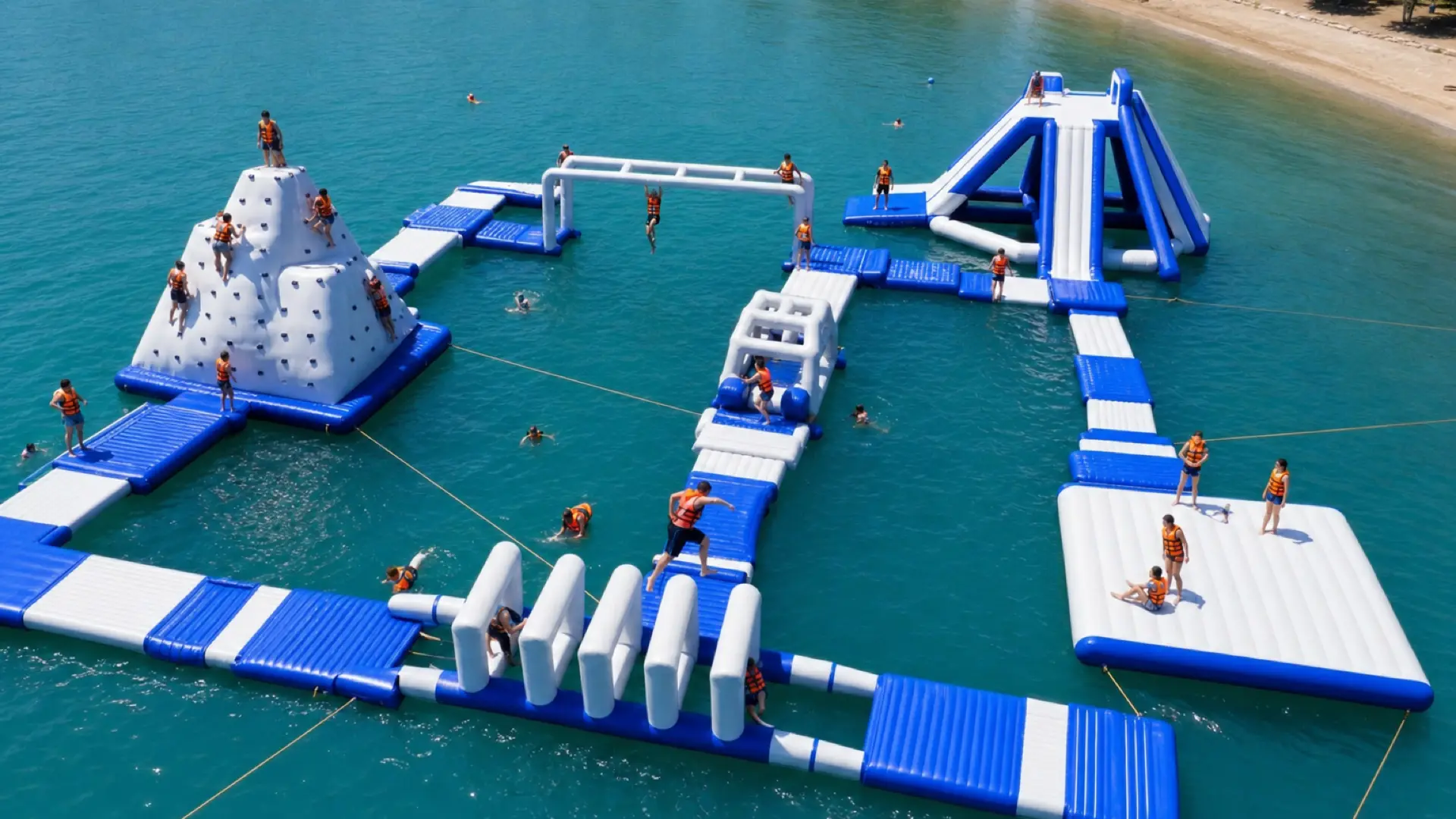 Parchi acquatici gonfiabili per adulti: portate, moduli e requisiti del sito