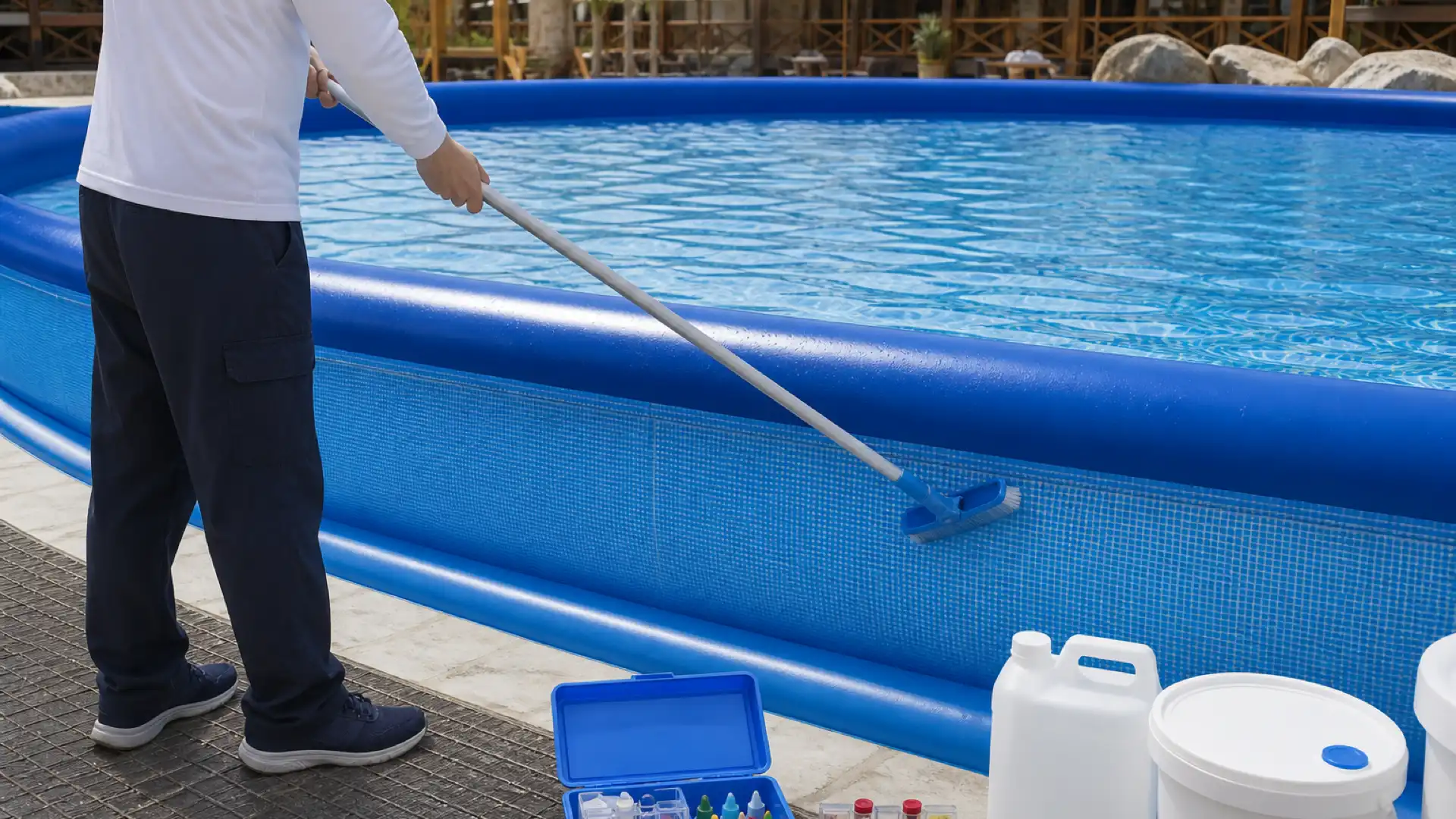 Cómo limpiar y mantener piscinas inflables: procedimiento operativo estándar paso a paso para operadores comerciales