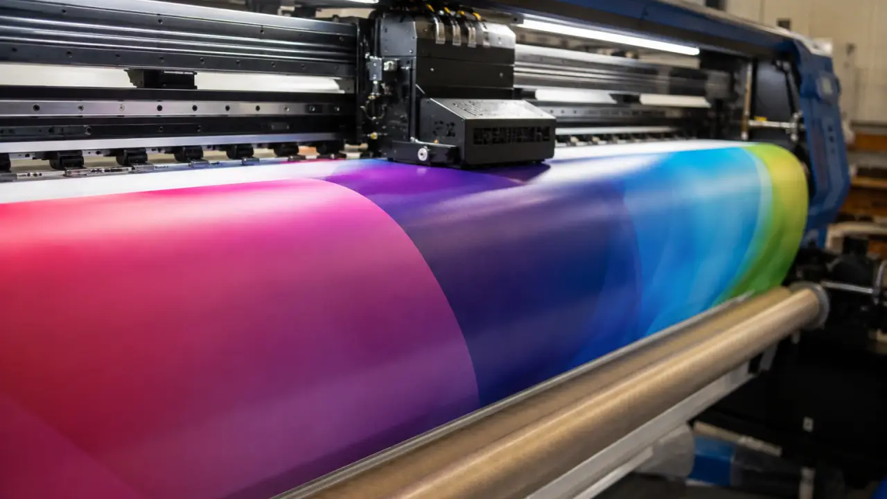 Digital printing process on inflatable event structure fabric panels