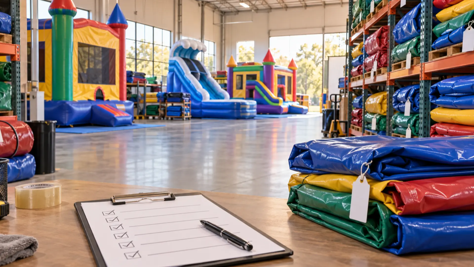 material comparison samples for commercial inflatable sourcing