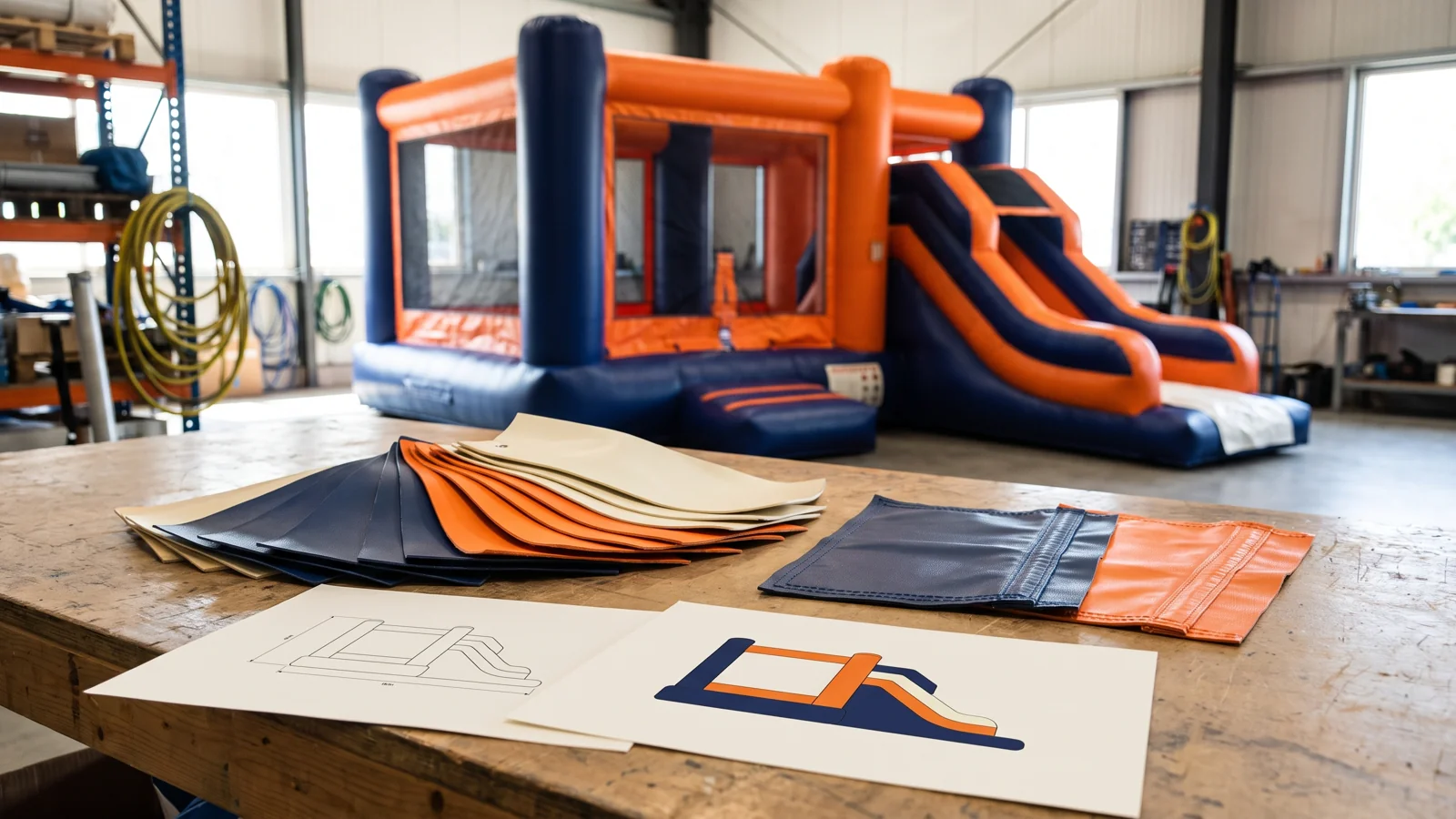 Editorial illustration for a commercial inflatable article.