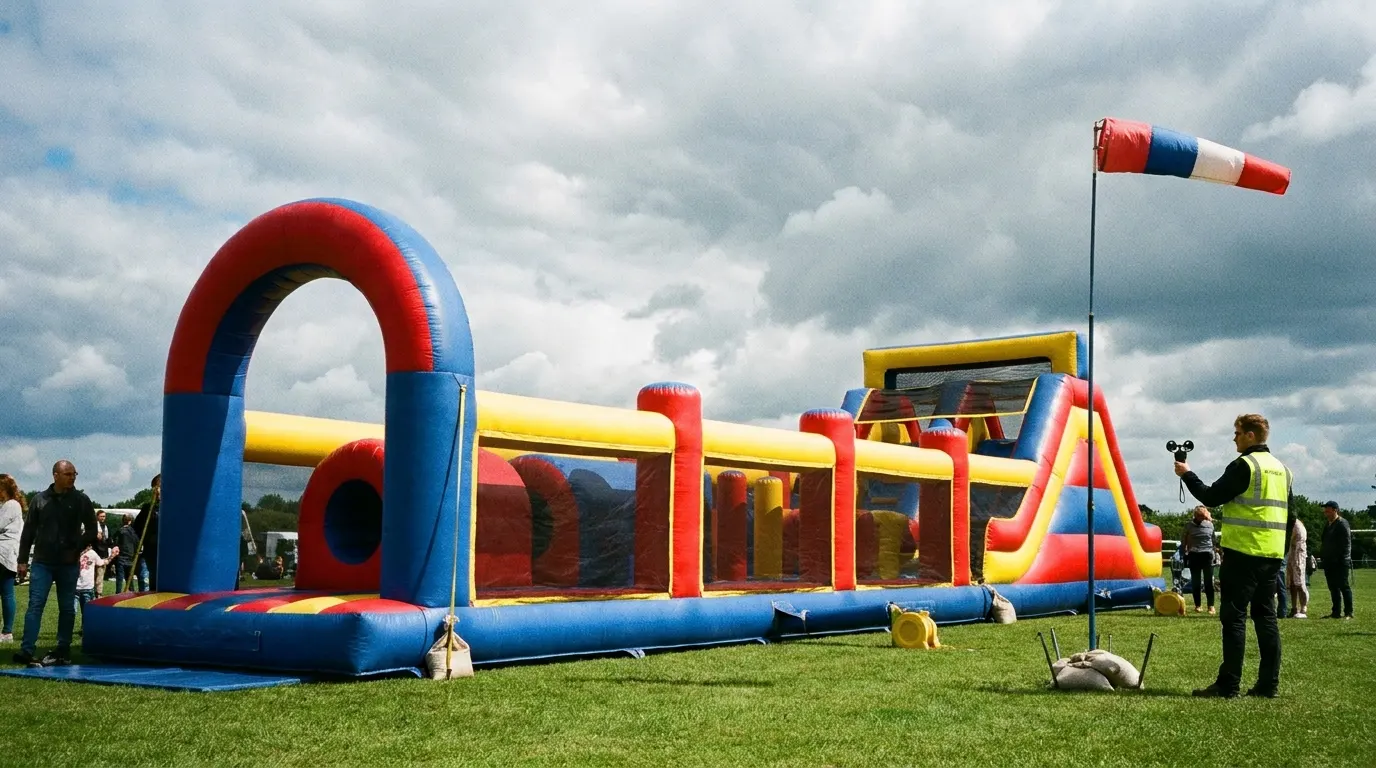 Wind Speed Limits for Commercial Inflatables: Safe Operating Thresholds & Shutdown Protocol