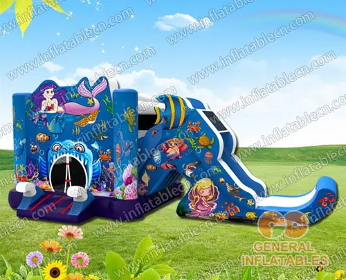 GB-347 Mermaid bouncer with slide