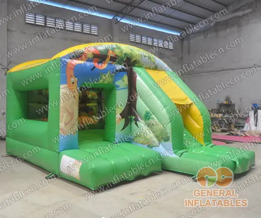 GB-052 Jungle bounce house with slide