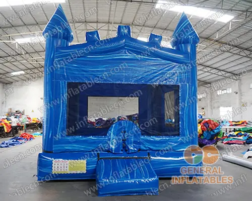  Castillo inflable de mármol azul