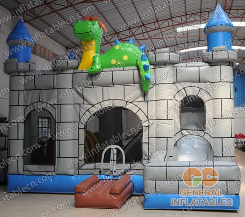 GC-114 Castillos hinchables combinados de castillo de dinosaurios
