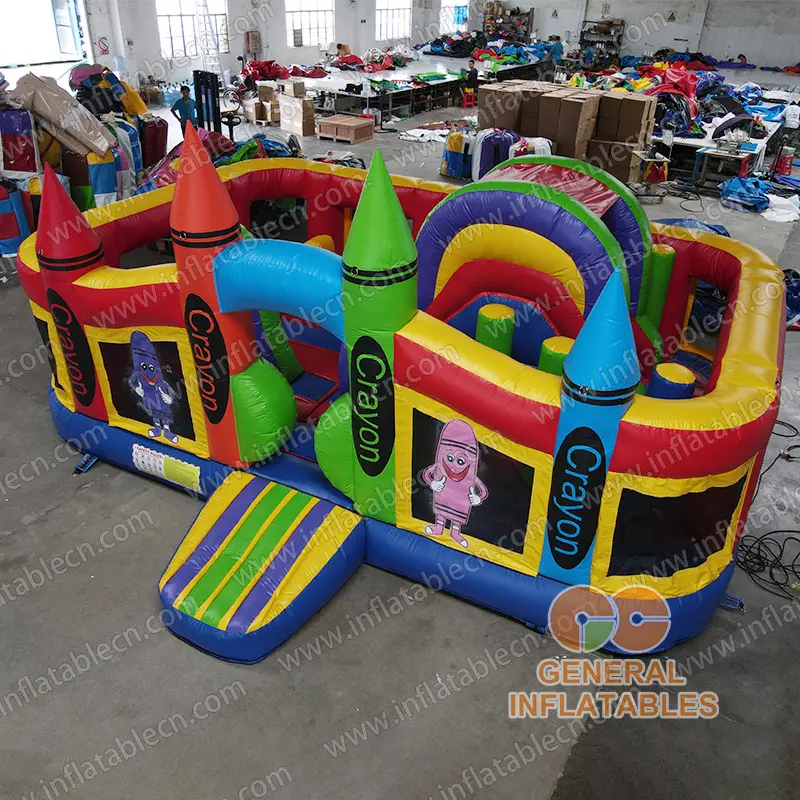 GC-131 Inflatable crayon castle combo