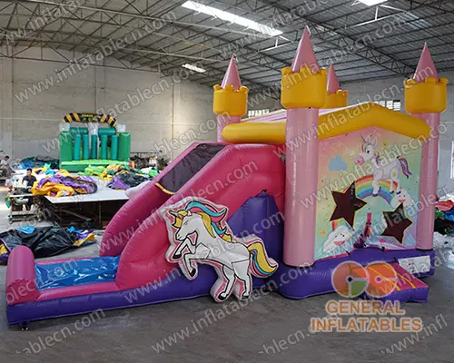 GC-161 Castillo inflable de unicornio brillante