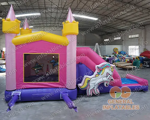 GC-161 Castillo inflable de unicornio brillante