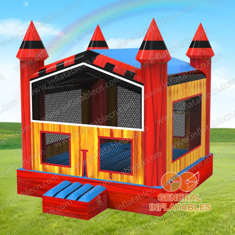  Red marble bounce house