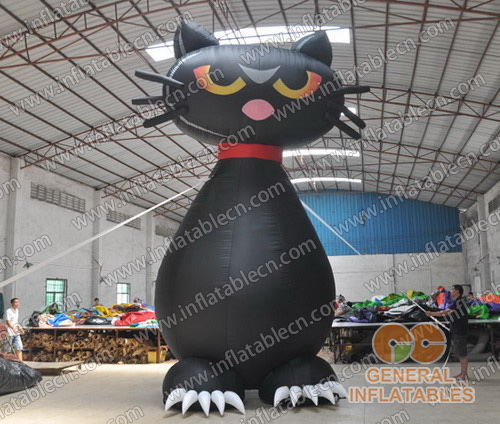 GCar-057 Aufblasbare schwarze Katze