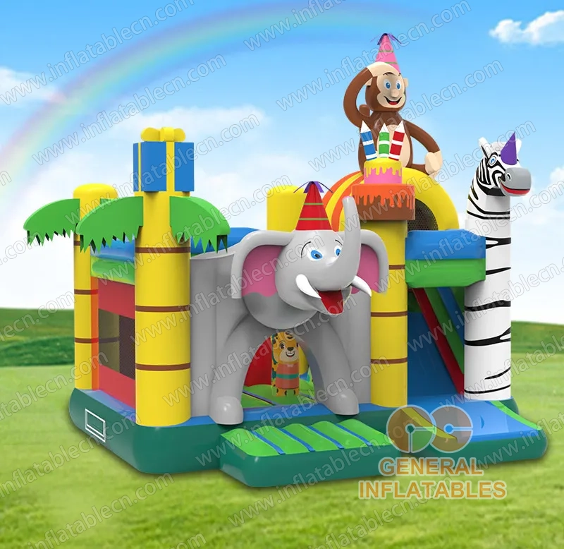 GCO-089 Multiplay Animal Birthday Party Bouncy Castle
