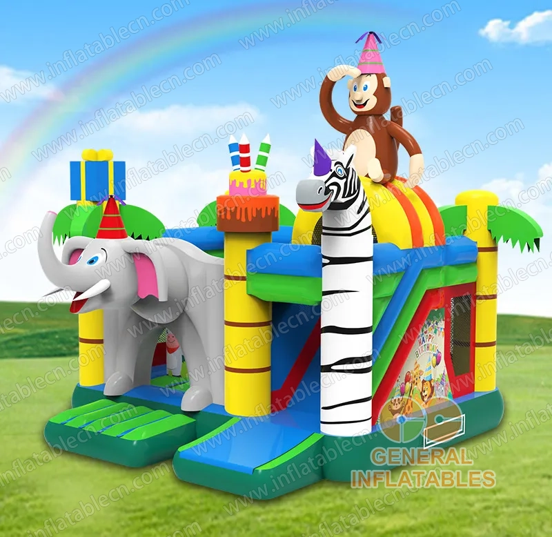 GCO-089 Multiplay Animal Birthday Party Bouncy Castle
