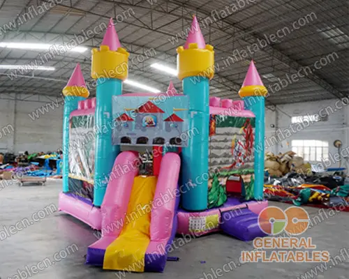 GCO-008 Princess bounce house with slide