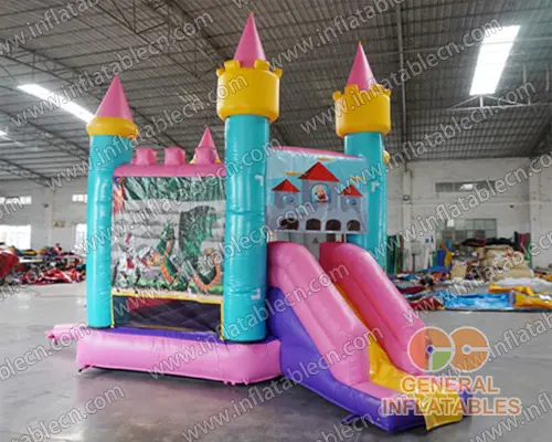 GCO-008 Princess bounce house with slide