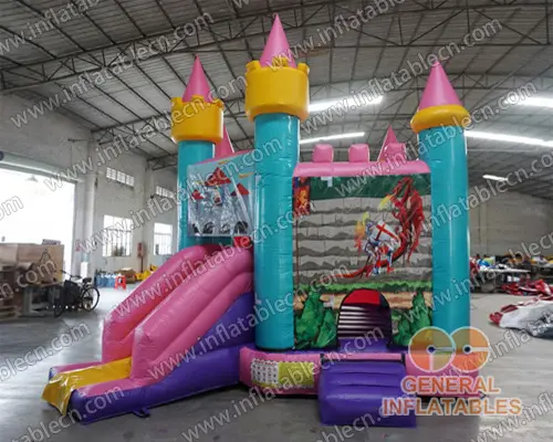 GCO-008 Princess bounce house with slide