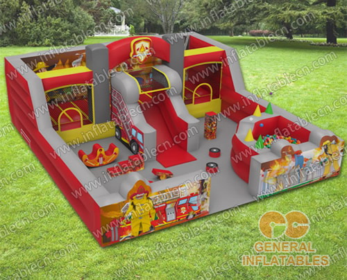 GF-117 Firestation indoor playland with softplay and ball pond
