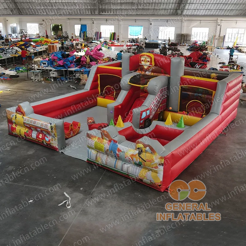 GF-117 Firestation indoor playland with softplay and ball pond