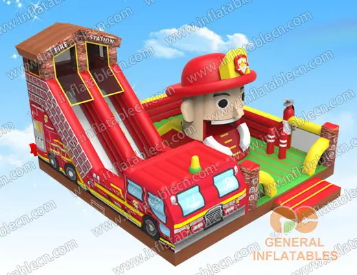 GF-128 Terrain de jeu de caserne de pompiers avec bouche mobile