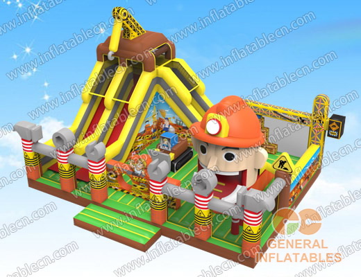 GF-129 Parco giochi gonfiabile per cantieri edili con bocca in movimento