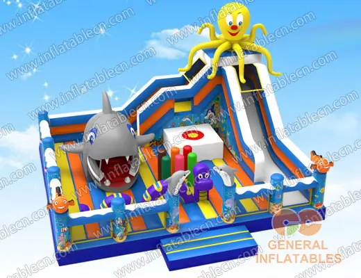 GF-130 Under the sea playground with moving shark mouth
