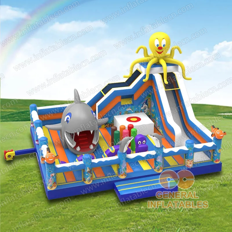 GF-130 Under the sea playground with moving shark mouth