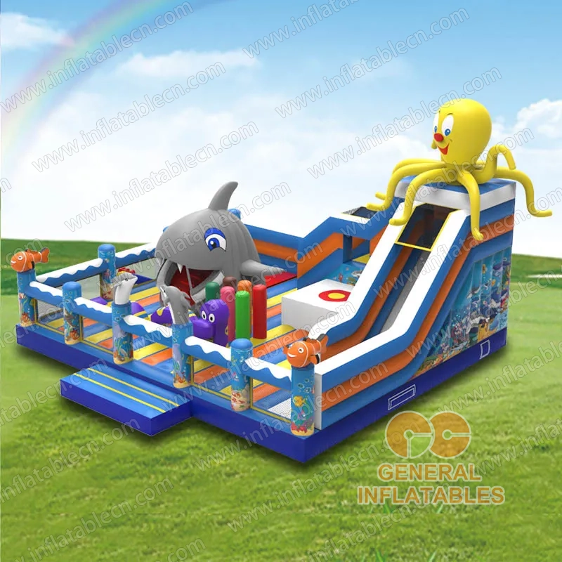 GF-130 Under the sea playground with moving shark mouth