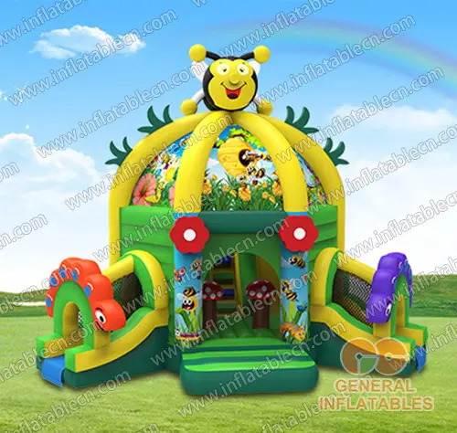  Funland de l'abeille miel avec 2 toboggans