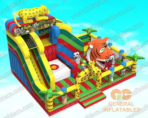 GF-172 Funland des animaux de la jungle avec bouche de tigre mobile