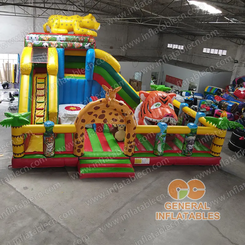 GF-172 Jungle animals funland with moving tiger mouth