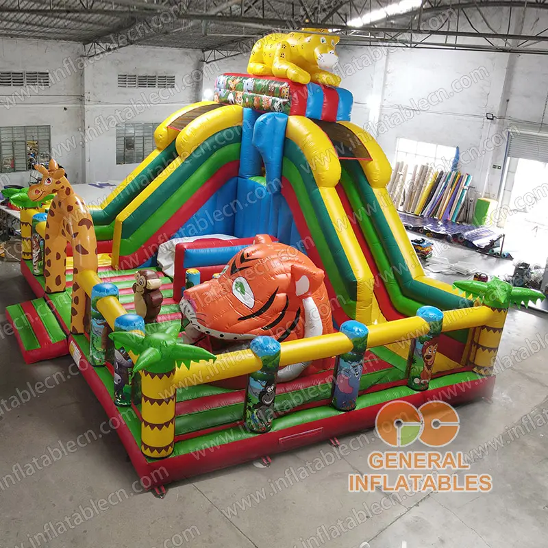 GF-172 Jungle animals funland with moving tiger mouth