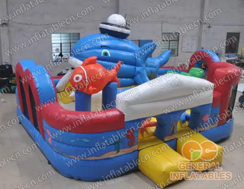  Diversión del mundo marino inflable