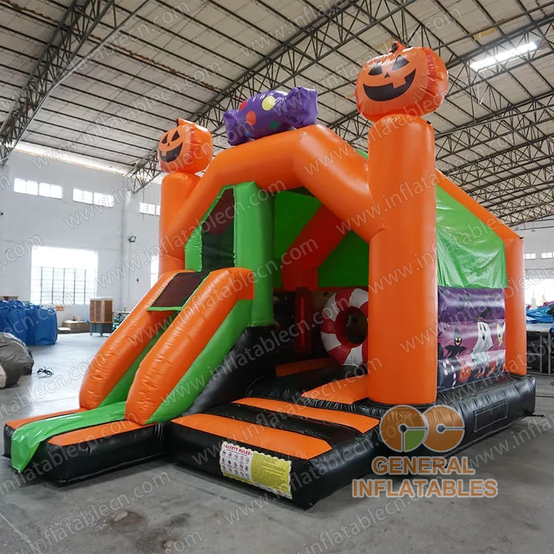GH-016 Halloween bounce house with slide