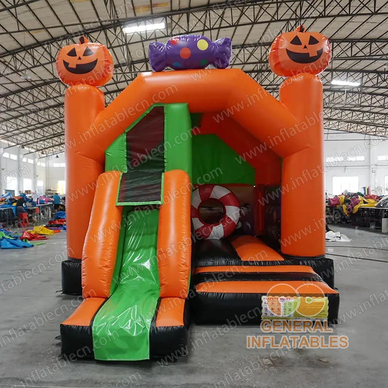 GH-016 Halloween bounce house with slide