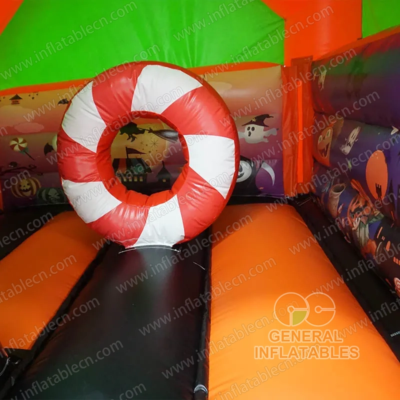 GH-016 Halloween bounce house with slide