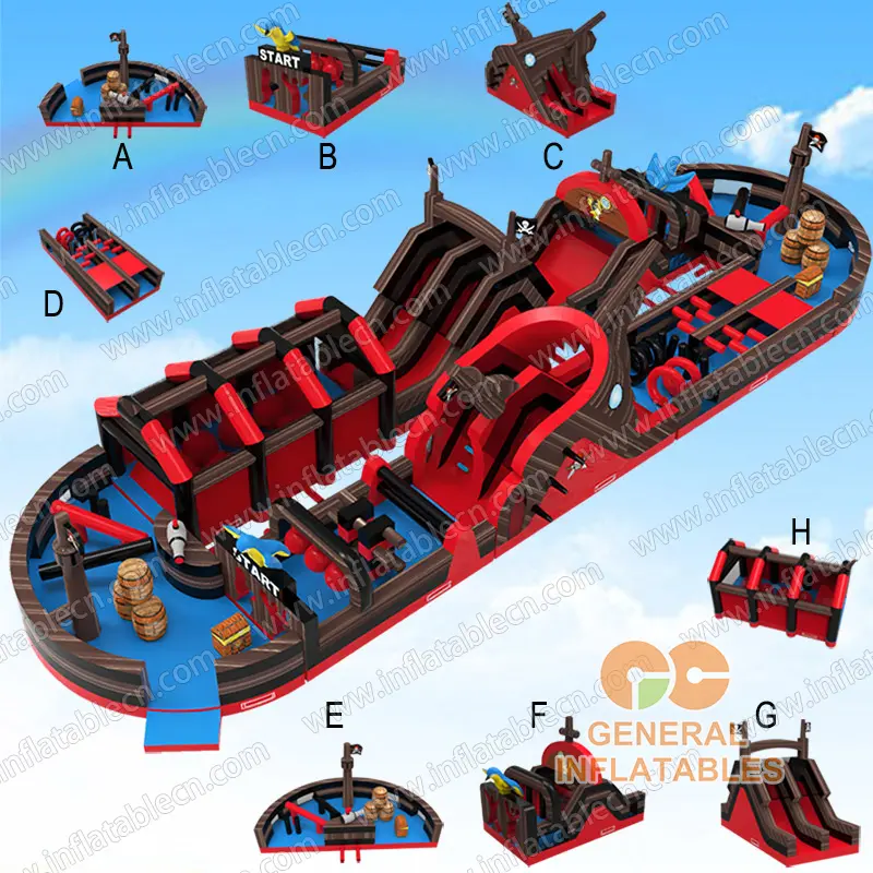 GO-077 64ftL Inflatable obstacle land