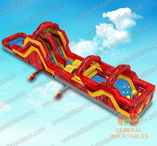 GO-175 Yellow and red marble obstacle course with pool