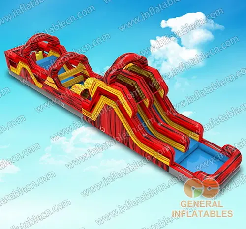 GO-175 Yellow and red marble obstacle course with pool
