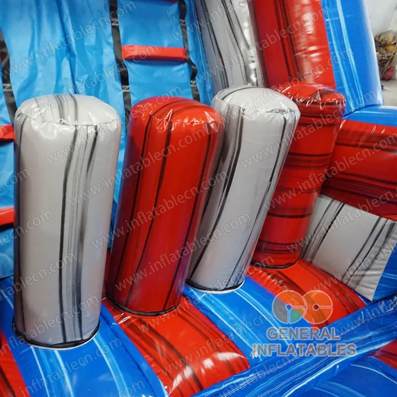 GO-218 Red/blue marble wet/dry obstacle with inflated pool
