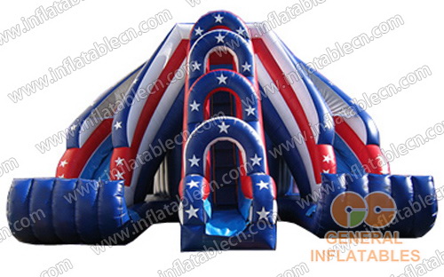 GS-166 Inflatable Double lane USA Slides