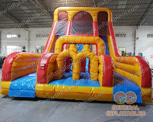 GS-271 Tobogán dual de lava inflable