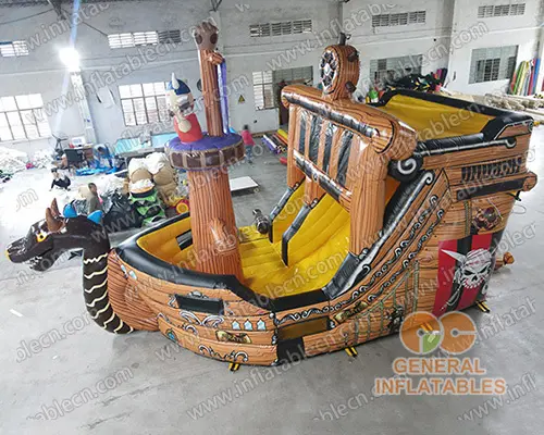 GS-077 Pirate ship inflatable slide