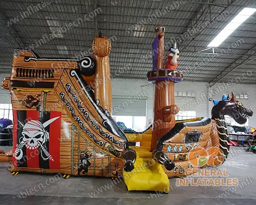 GS-077 Pirate ship inflatable slide