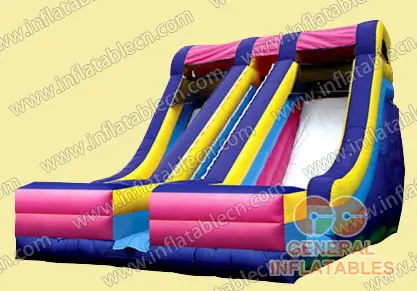 GS-079 Inflatable two lanes slide