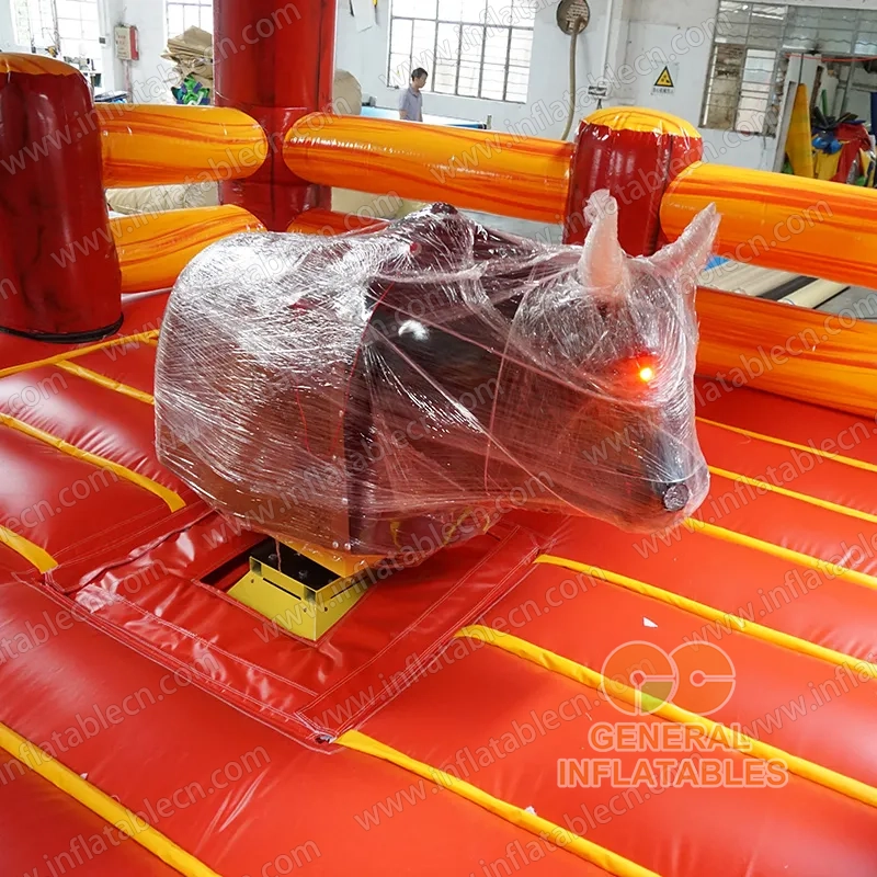 GSP-266 Toro mecánico inflable de rodeo con techo