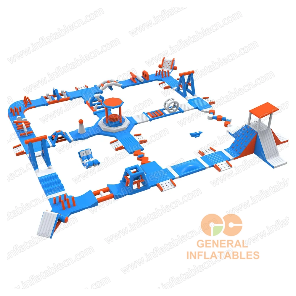 GW-025 Parque Acuático Inflable Comercial Certificado por TUV – Gran Aventura Acuática Flotante