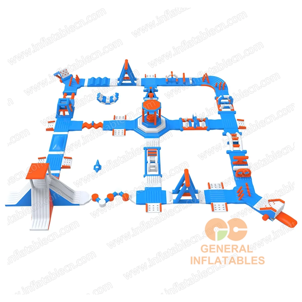 GW-025 Parque Acuático Inflable Comercial Certificado por TUV – Gran Aventura Acuática Flotante