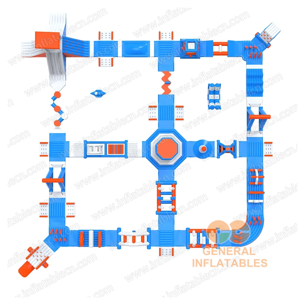 GW-025 Parque Acuático Inflable Comercial Certificado por TUV – Gran Aventura Acuática Flotante